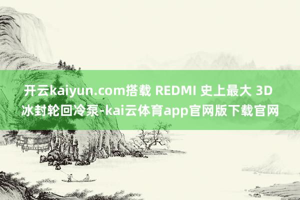 开云kaiyun.com搭载 REDMI 史上最大 3D 冰封轮回冷泵-kai云体育app官网版下载官网