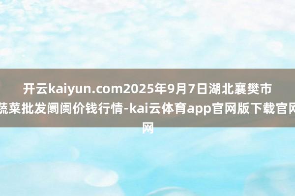 开云kaiyun.com2025年9月7日湖北襄樊市蔬菜批发阛阓价钱行情-kai云体育app官网版下载官网